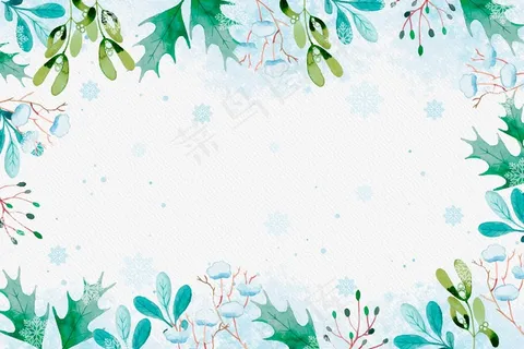 水彩画圣诞背景