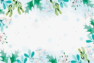 水彩画圣诞背景