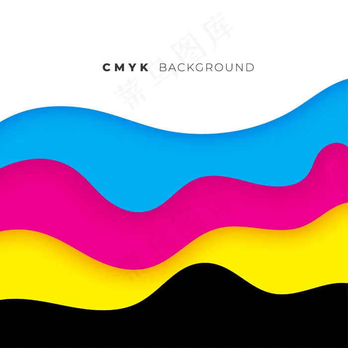 波浪式 cmyk 流动的颜色背景eps,ai矢量模版下载