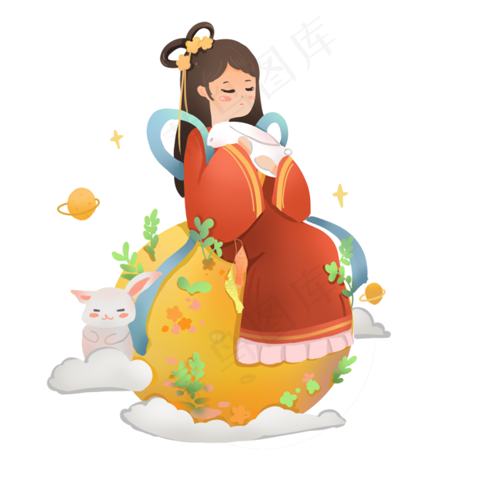 中秋嫦娥兔子