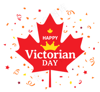 加拿大红枫叶维多利亚日元素