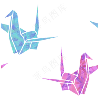 七夕情侣千纸鹤底纹
