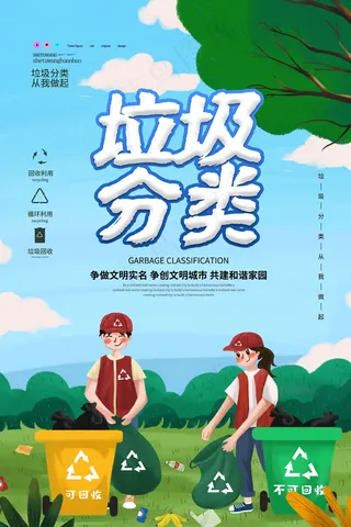 垃圾分类设计展板