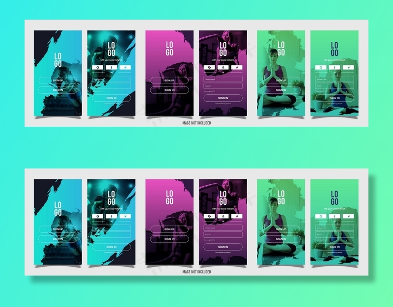 移动登录和注册eps,ai矢量模版下载