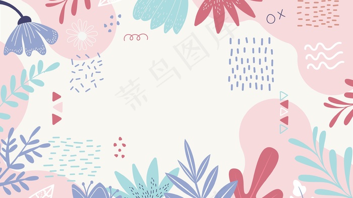 树叶和花瓣抽象背景