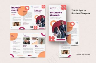 创意金融投资手册三折页模板简单干净抽象孟菲斯