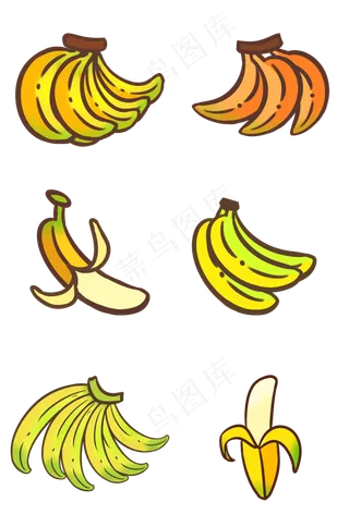 一串青青香蕉没熟