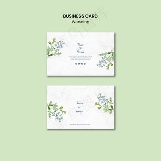 婚礼概念名片模板