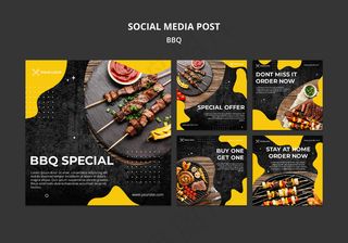 Instagram烧烤餐厅帖子收集