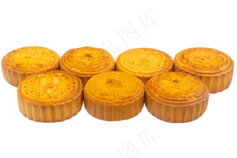 黄色圆形月饼