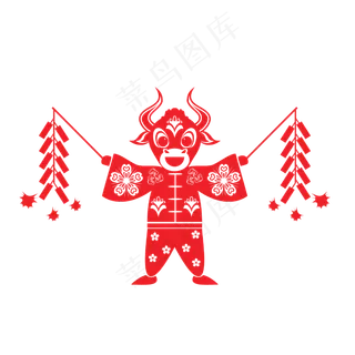 牛年剪纸