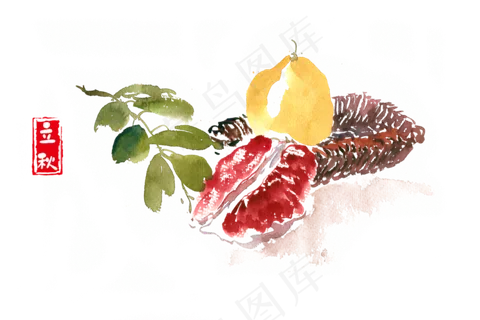 立秋柚子与黄梨