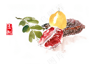 立秋柚子与黄梨