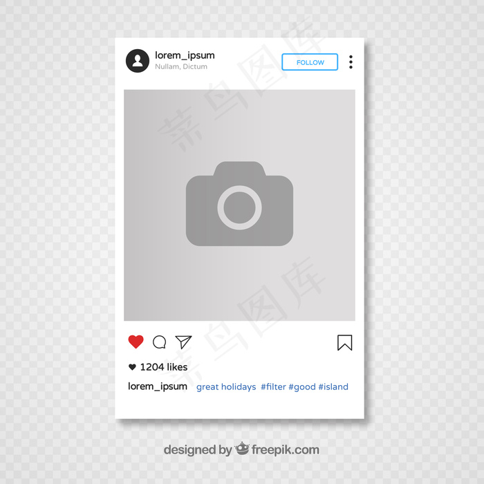 Instagram模板设计eps,ai矢量模版下载