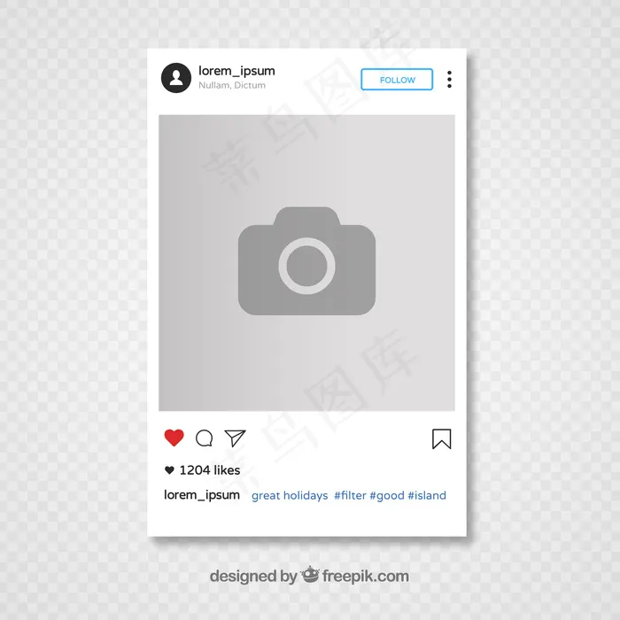 Instagram模板设计eps,ai矢量模版下载