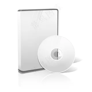 白色真实感隔离dvd，cd，蓝光盒带dvd，白色背景带反射的cd盘。有地方放你的文字和图片。