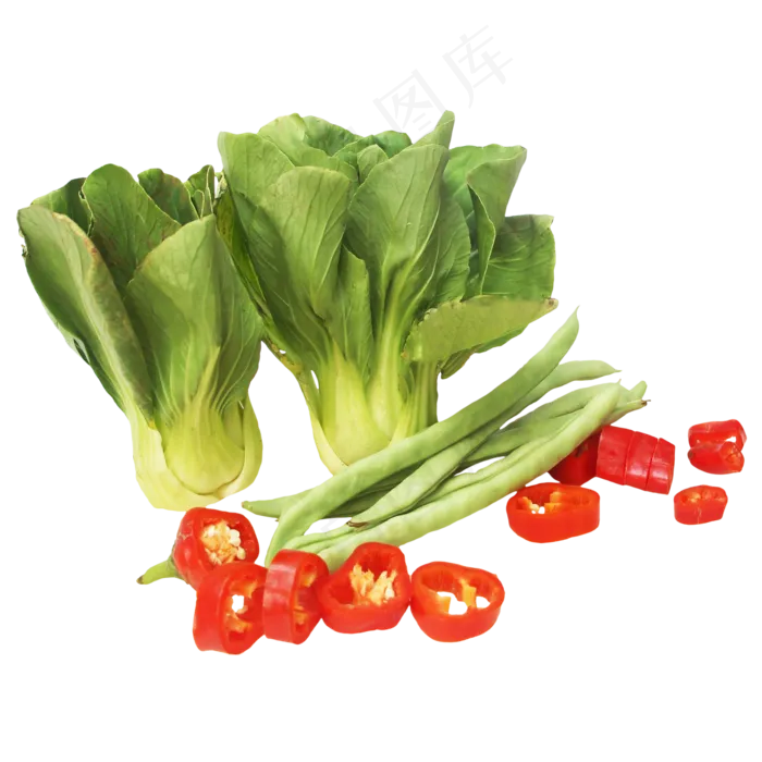 青菜辣椒豆角蔬菜组合(2000X2000(DPI:300))