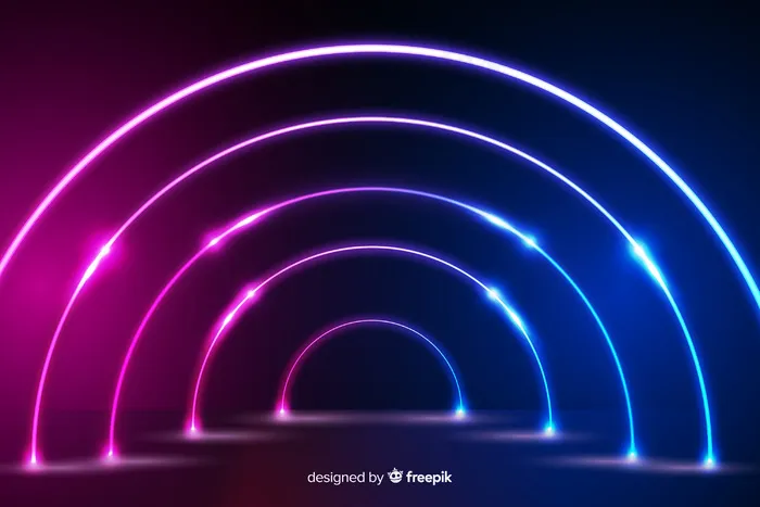霓虹灯舞台背景设计eps,ai矢量模版下载