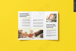 三折页小册子模型样机