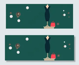秋季女装上市简约彩球绿色banner