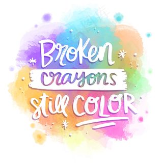 彩色字体信息水彩风格