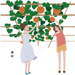 立秋之夜女孩瓜棚摸秋
