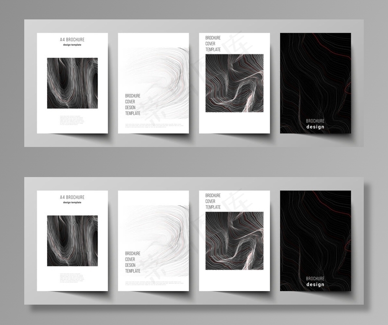 现代小册子封面模板的版式设计