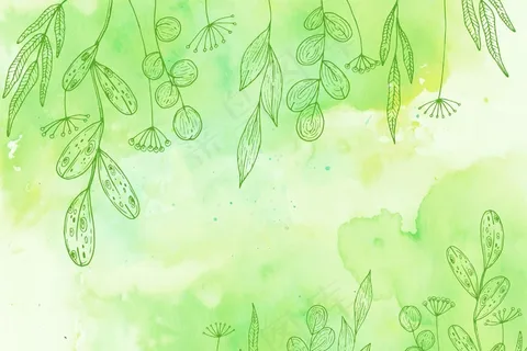 粉彩背景与手绘元素