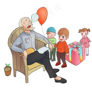 手绘卡通动漫可爱重阳节场景