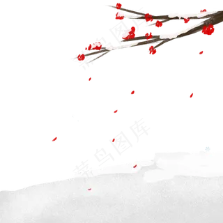 立冬梅花雪景