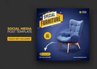 家具社交媒体模板模板
