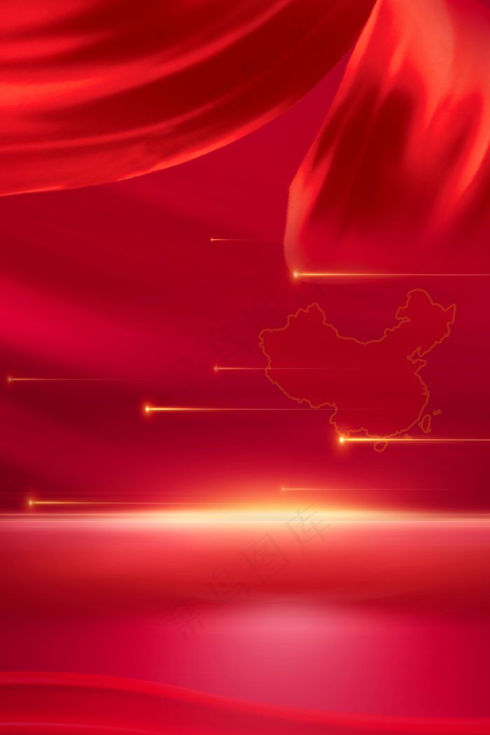 红色大气中国高清背景图3