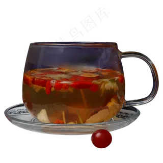 美味的茶水免抠图