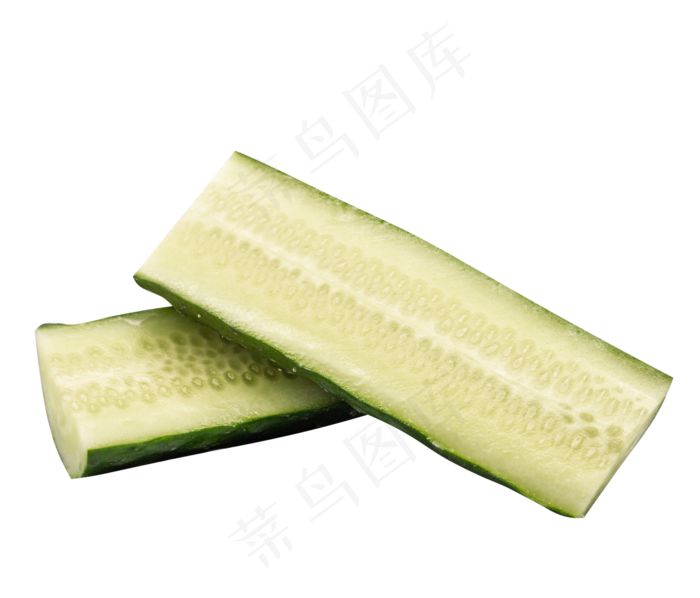 绿色切开黄瓜
