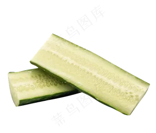 绿色切开黄瓜