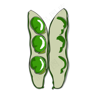 美味新鲜绿色豌豆