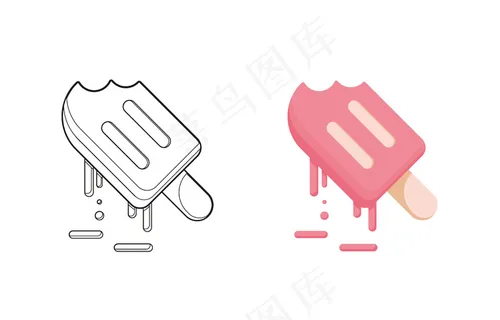 儿童用冰淇淋为可爱插图着色 儿童用冰淇淋为可爱插图着色