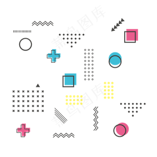 矢量图案小清新装饰孟菲斯