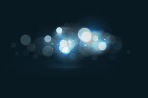 暗背景上的Bokeh灯光效果