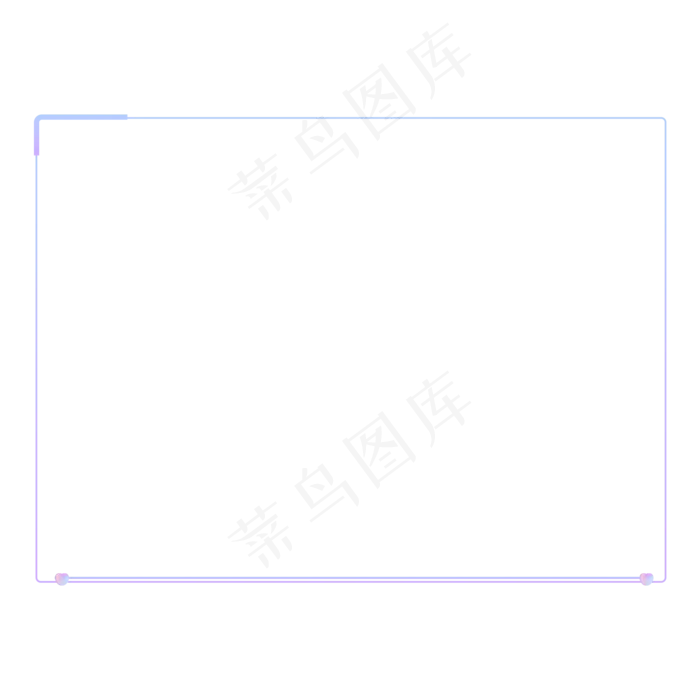 七夕爱心卡片边框