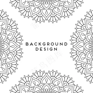 豪华装饰曼陀罗背景