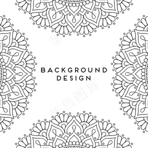 豪华装饰曼陀罗背景