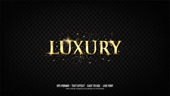 文字效果与花哨的金色文字插图。