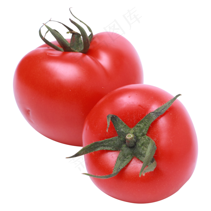 红色两个西红柿实拍