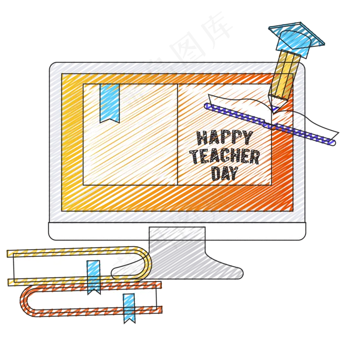 教师节装饰(2000*2000px 300 dpi )ai矢量模版下载