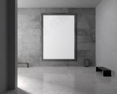 背光现代城市垂直模型样机