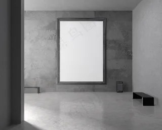 背光现代城市垂直模型样机