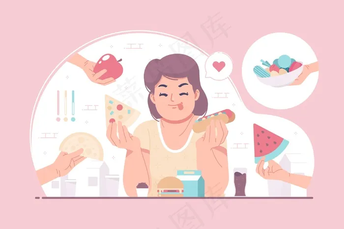 无饮食概念说明背景eps,ai矢量模版下载