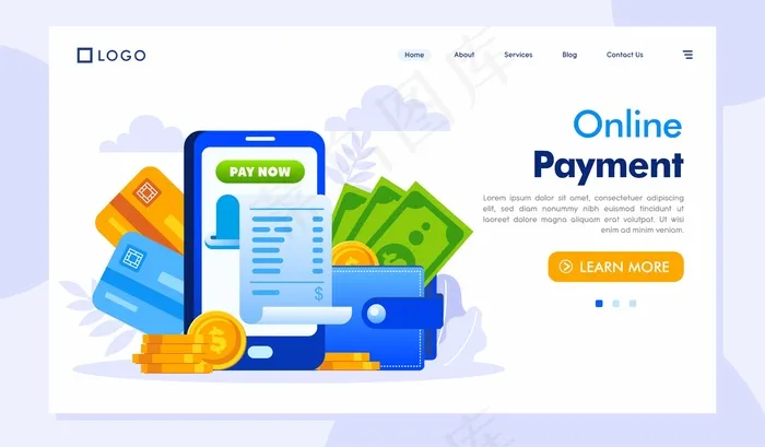 在线支付登录页网站模板eps,ai矢量模版下载