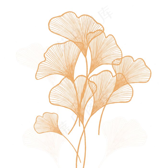 墙面背景银杏叶